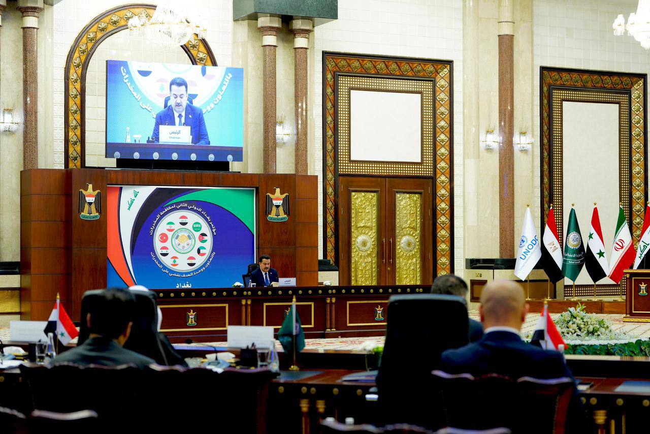 رئيس الوزراء يفتتح أعمال مؤتمر بغداد الدولي الثاني لمكافحة المخدرات