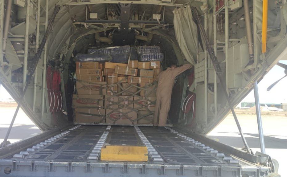 العراق يرسل طائرتي شحن عسكريتين محملتين بأكثر من 31 طناً من الأدوية والمستلزمات الطبية إلى لبنان