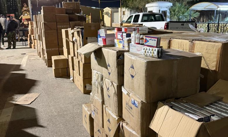 المنافذ تتعاون مع الكمرك لضبط أدوية غير مصرح بها في زرباطية