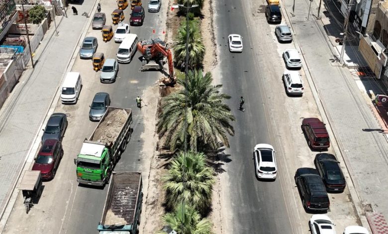 انطلاق أعمال تطوير شارع أبو القاسم الشابي في بغداد انطلاق أعمال تطوير شارع أبو القاسم الشابي في بغداد