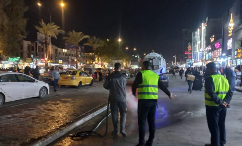 حملة واسعة لإزالة التجاوزات في شارع فلسطين وتحسين جمالية المنطقة