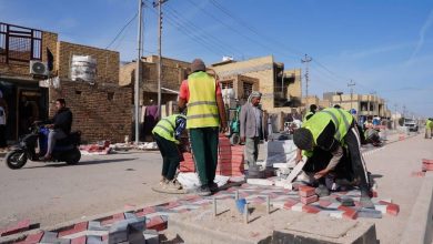 متابعة تنفيذ مشروع أرصفة القاطع الثاني في الشطرة