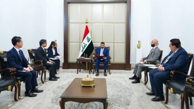 رئيس مجلس الوزراء السيد علي فالح الزيدي يستقبل السفير الياباني لدى العراق